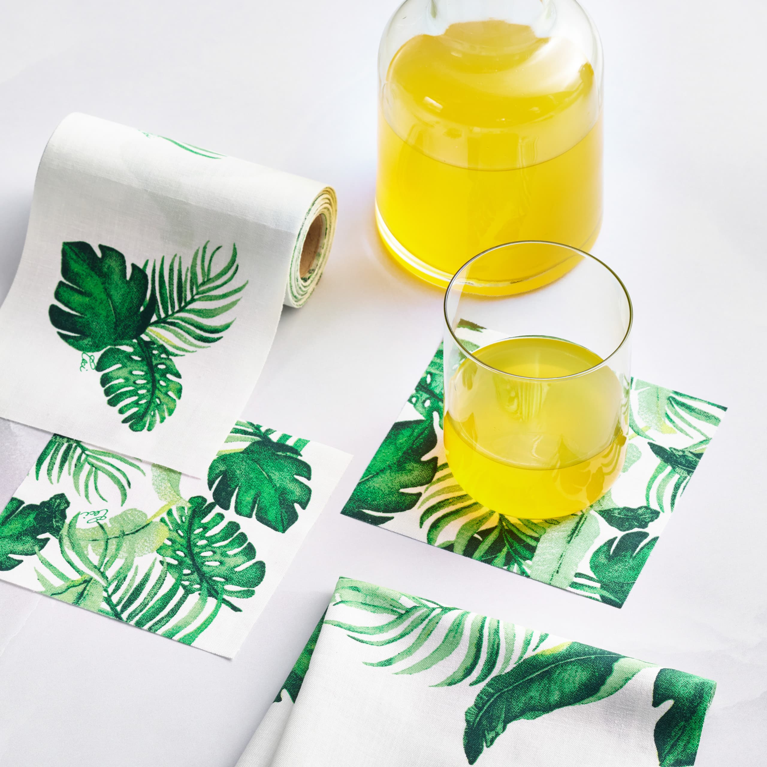CECI New York X MY DRAP | Tropical Palm Cotton Cocktail Napkins