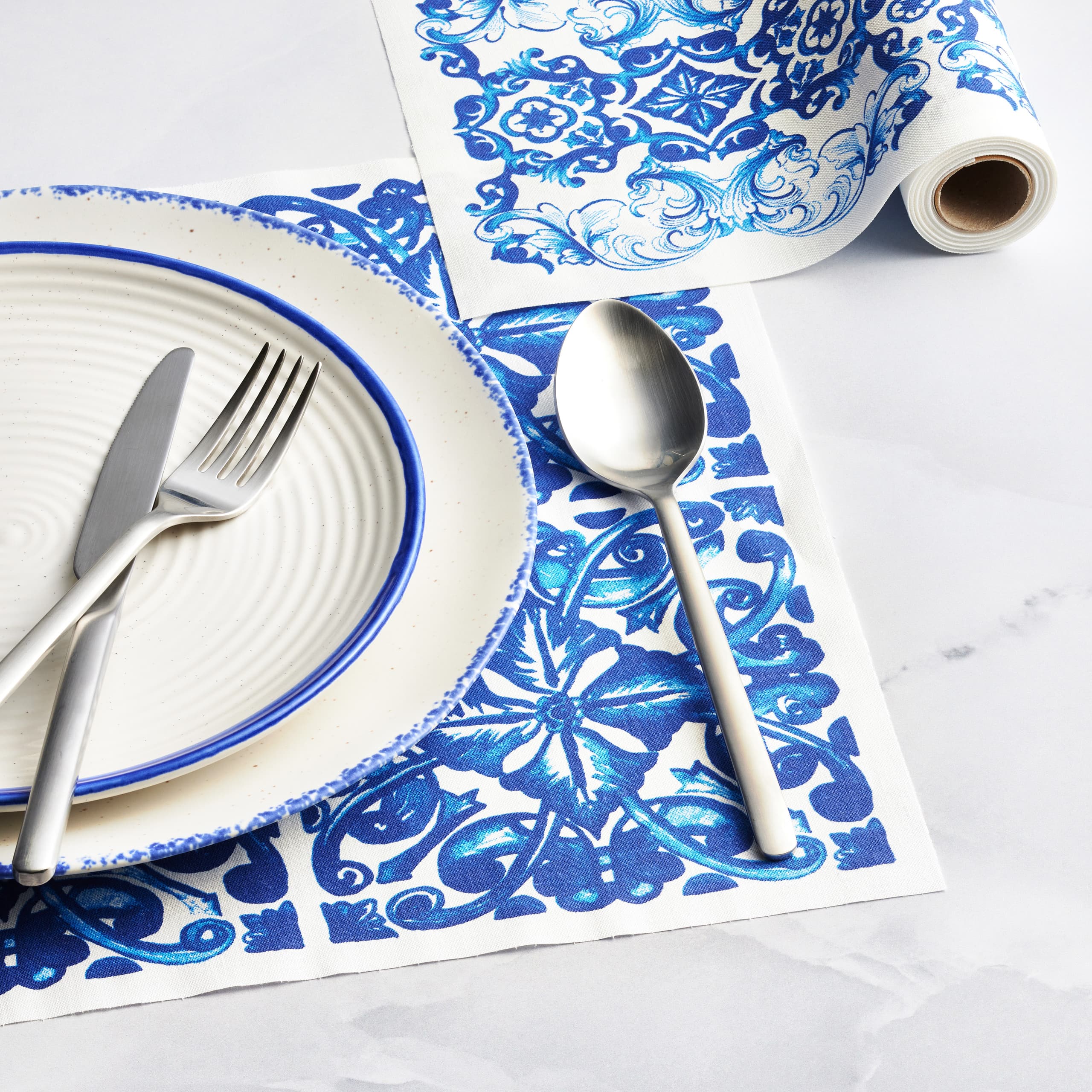 CECI New York X MY DRAP | Mediterranean Tile Cotton Placemats
