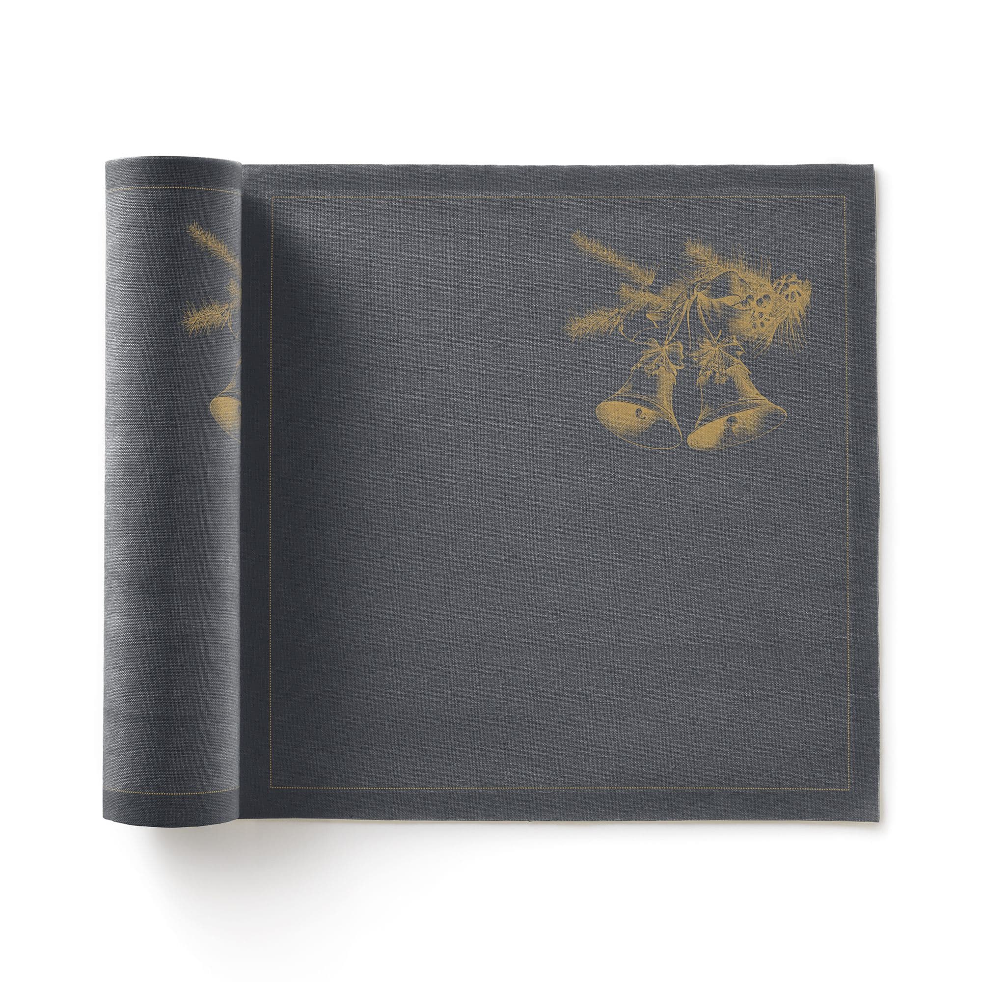 Bells Xmas Linen Luncheon Napkins 12 Units