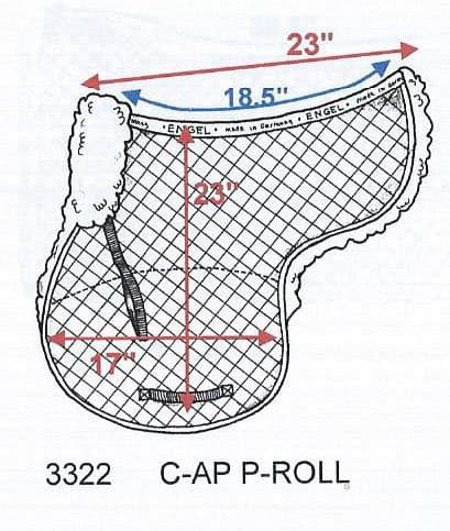 All Purpose Numnah with Pommel Roll and Partial Lining Black - thumbnail 2