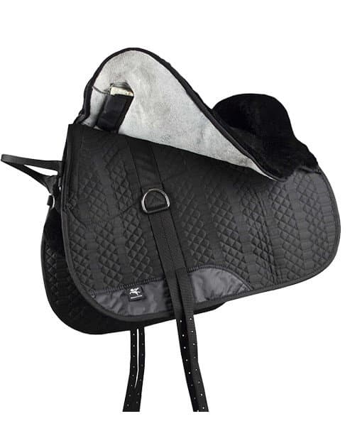 Western Sheepskin Bareback Pad – Large Black - thumbnail 2