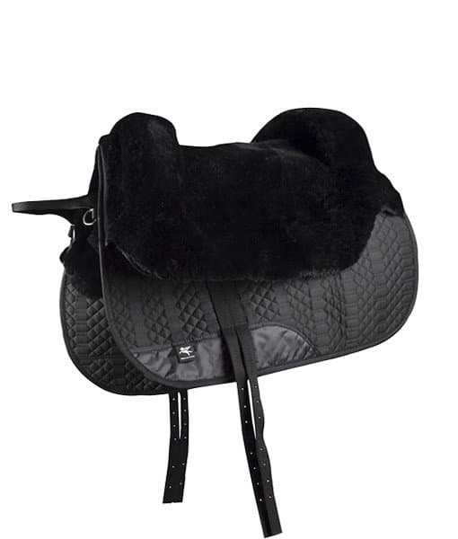 Western Sheepskin Bareback Pad – Large Black