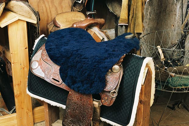Full Western Saddle Seat Cover Blue