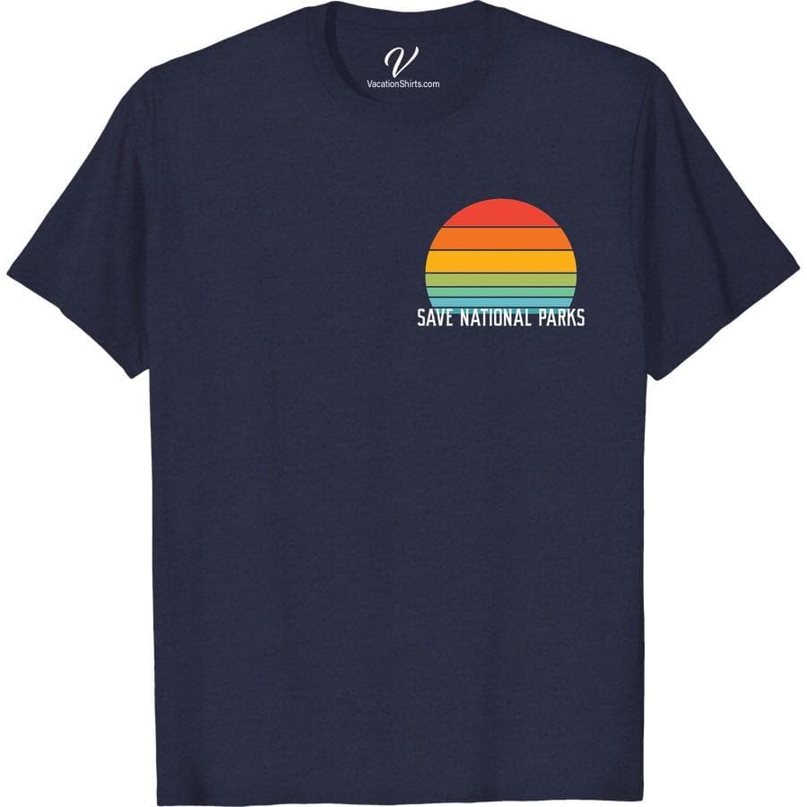 National Parks Tee: Retro Sunset Design, Support Nature - thumbnail 3