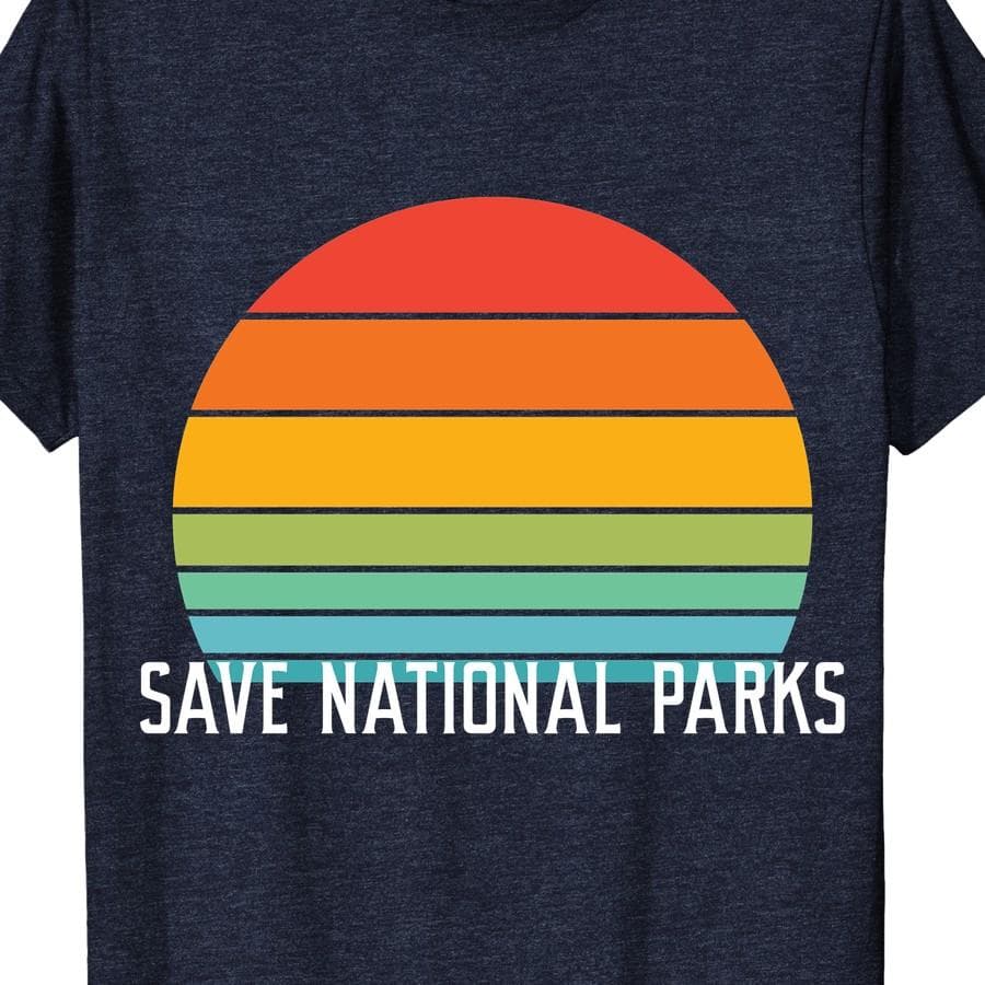 National Parks Tee: Retro Sunset Design, Support Nature - thumbnail 2