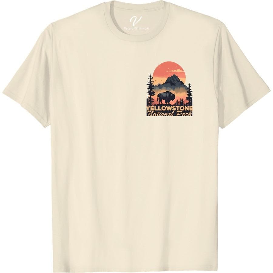 Yellowstone National Park Bison Sunset Tee – Adventure Ready - thumbnail 3