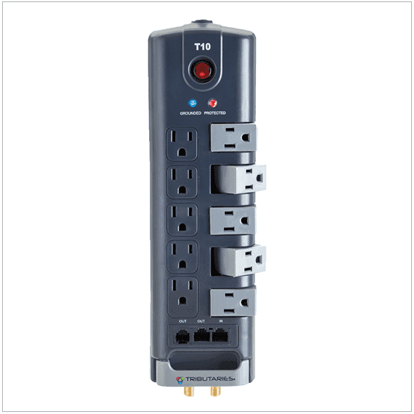 Tributaries PWRS-T10 & PWRS-T8 Power Strips w/Surge Protectors & Conditioners