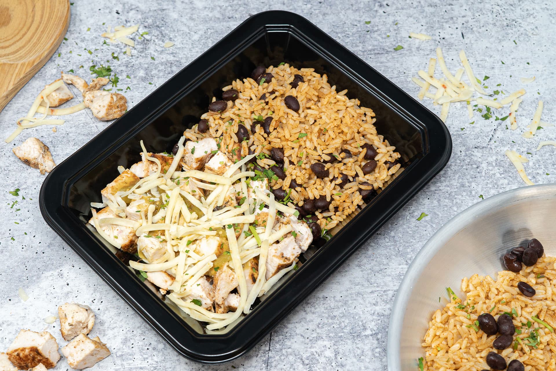 Salsa Verde Chicken w/Spanish Style Rice &amp; Beans