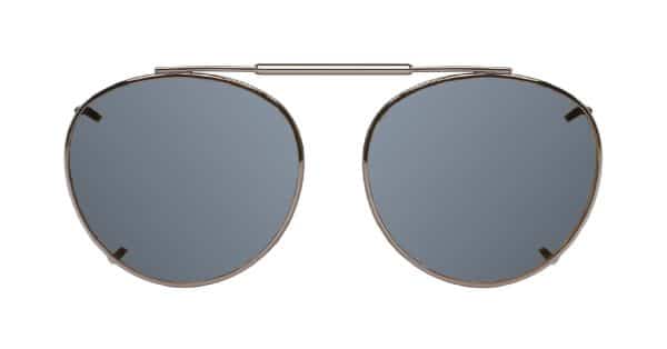 Round Visionaries Clip on Polarized Sunglasses – Gunmetal Frame size 47 x 42mm