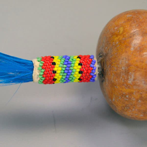 Rattle Gourd- Beaded Handle - thumbnail 4