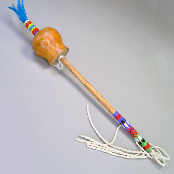 Rattle Gourd- Beaded Handle