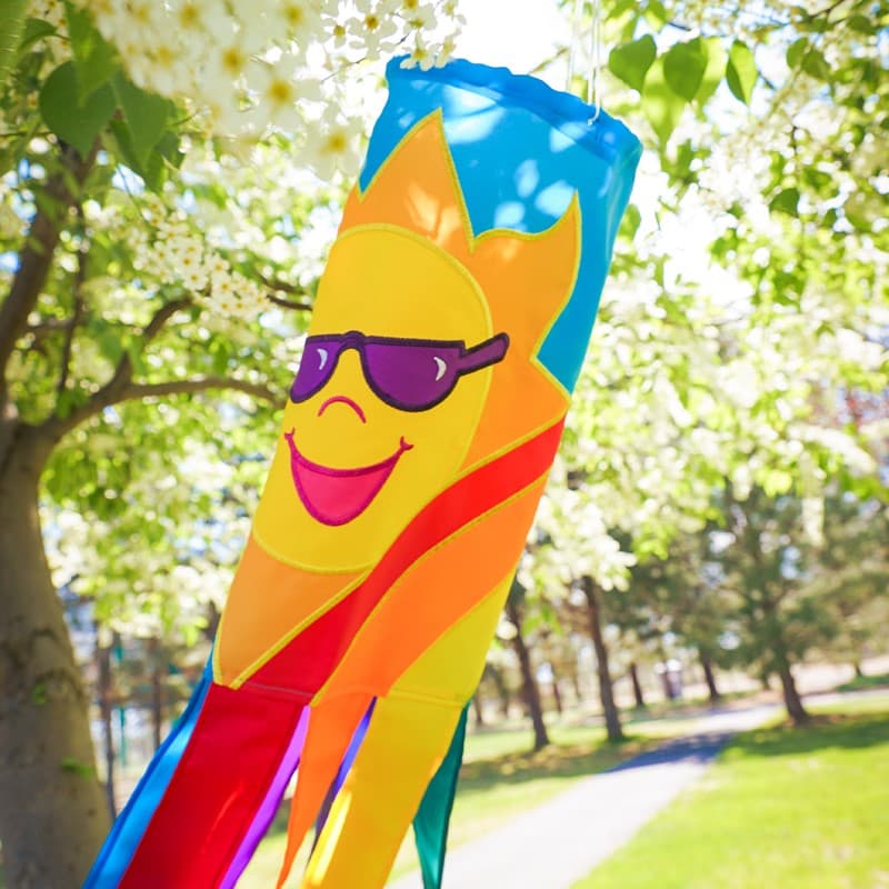 Rainbow Sun 40″ Windsock - thumbnail 2