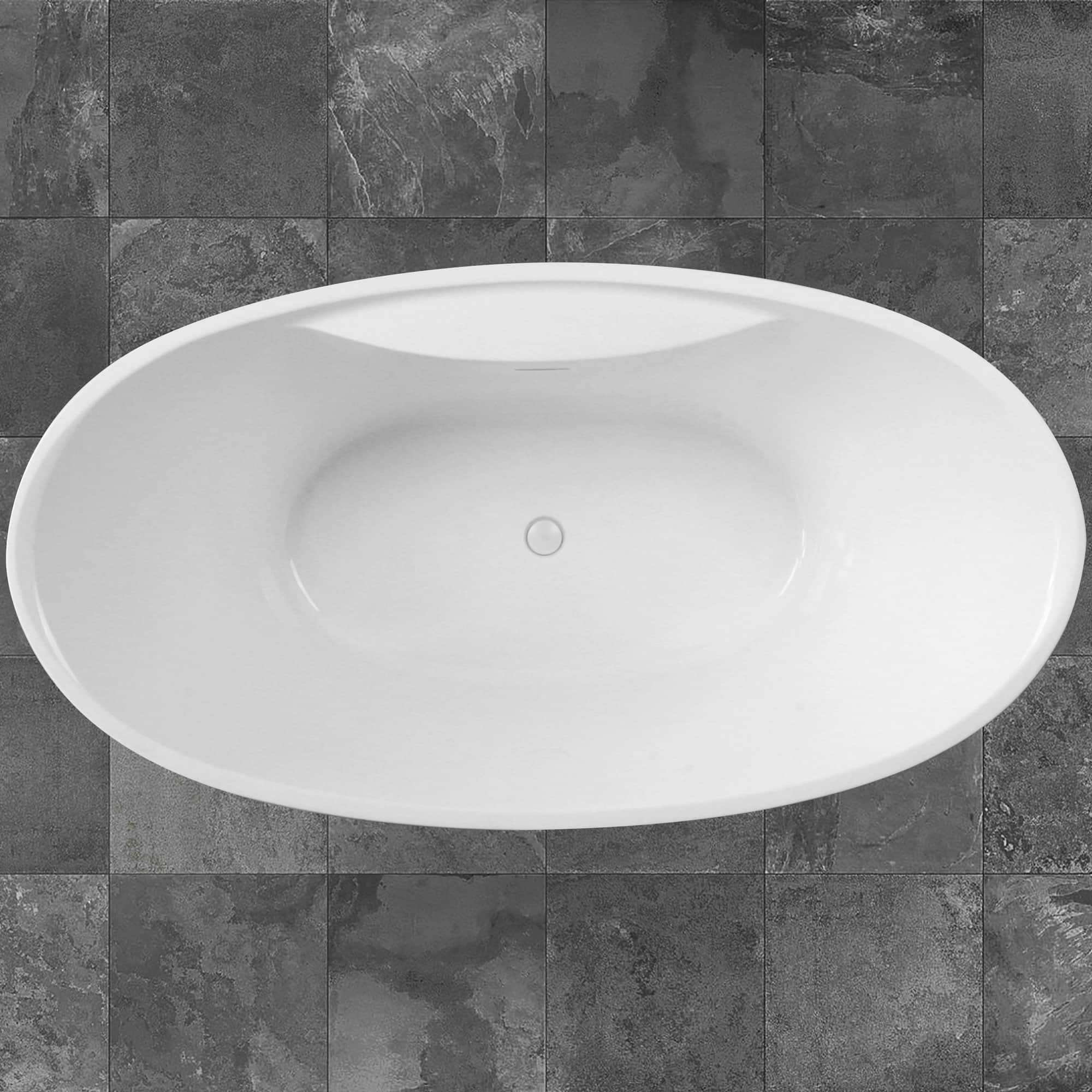 Caspian – Free Standing Acrylic Oval Tub - thumbnail 5