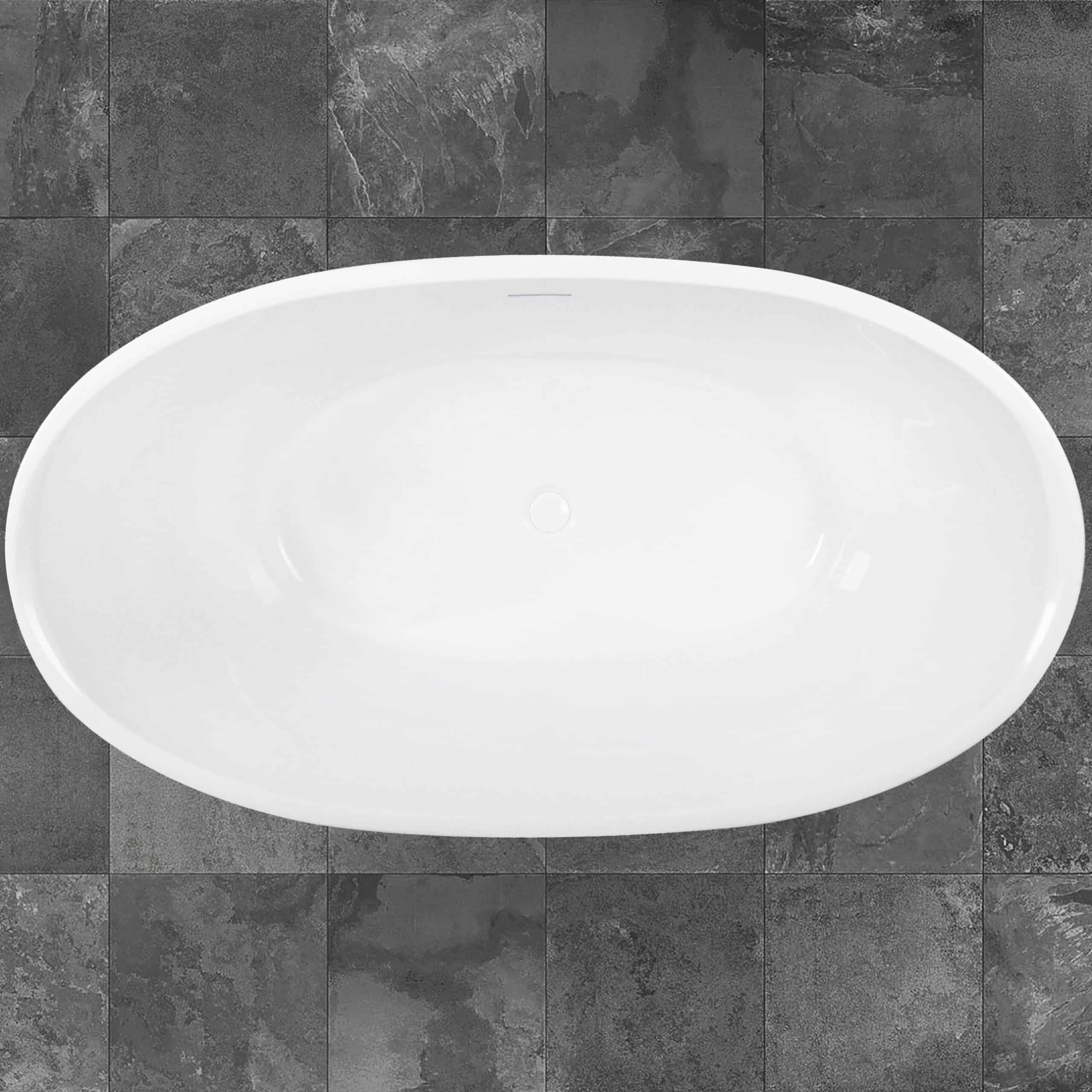 Caspian – Free Standing Acrylic Oval Tub - thumbnail 4