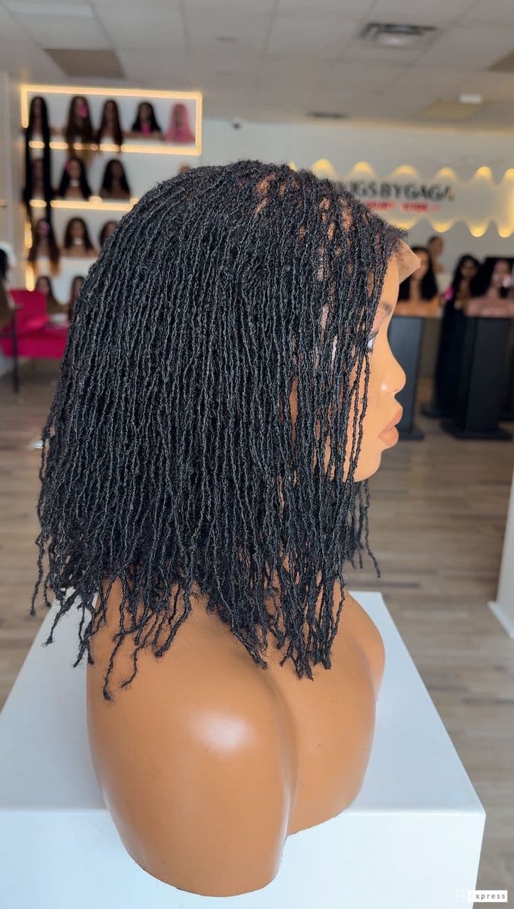 10” human hair Microlocs closure unit - thumbnail 7