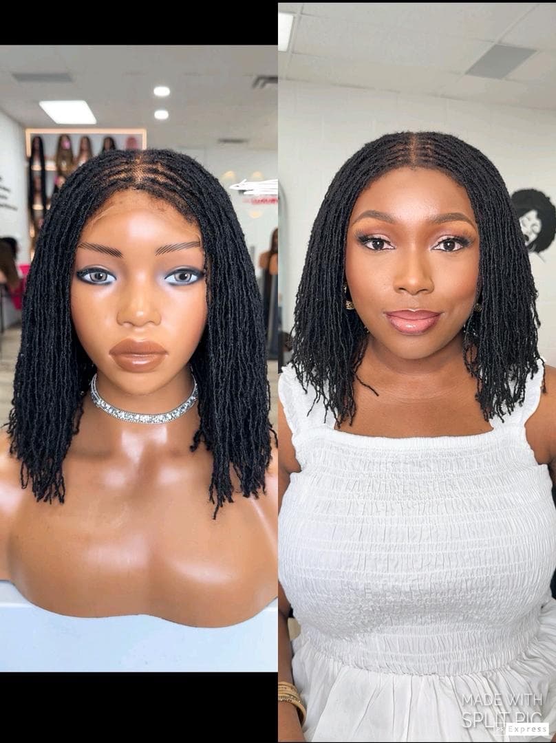 10” human hair Microlocs closure unit - thumbnail 3