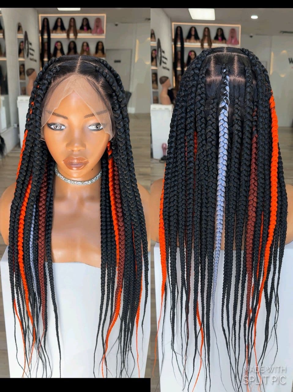 jumbo knotless braids mix color - thumbnail 4