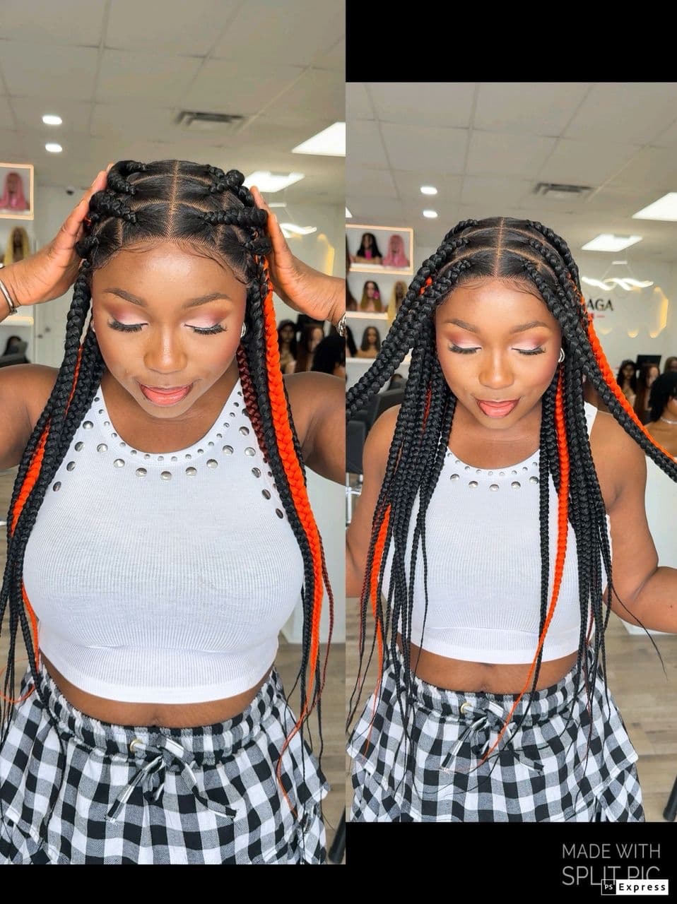 jumbo knotless braids mix color - thumbnail 3
