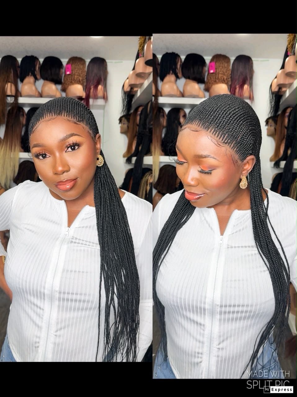 .30” all back cornrow full lacewig