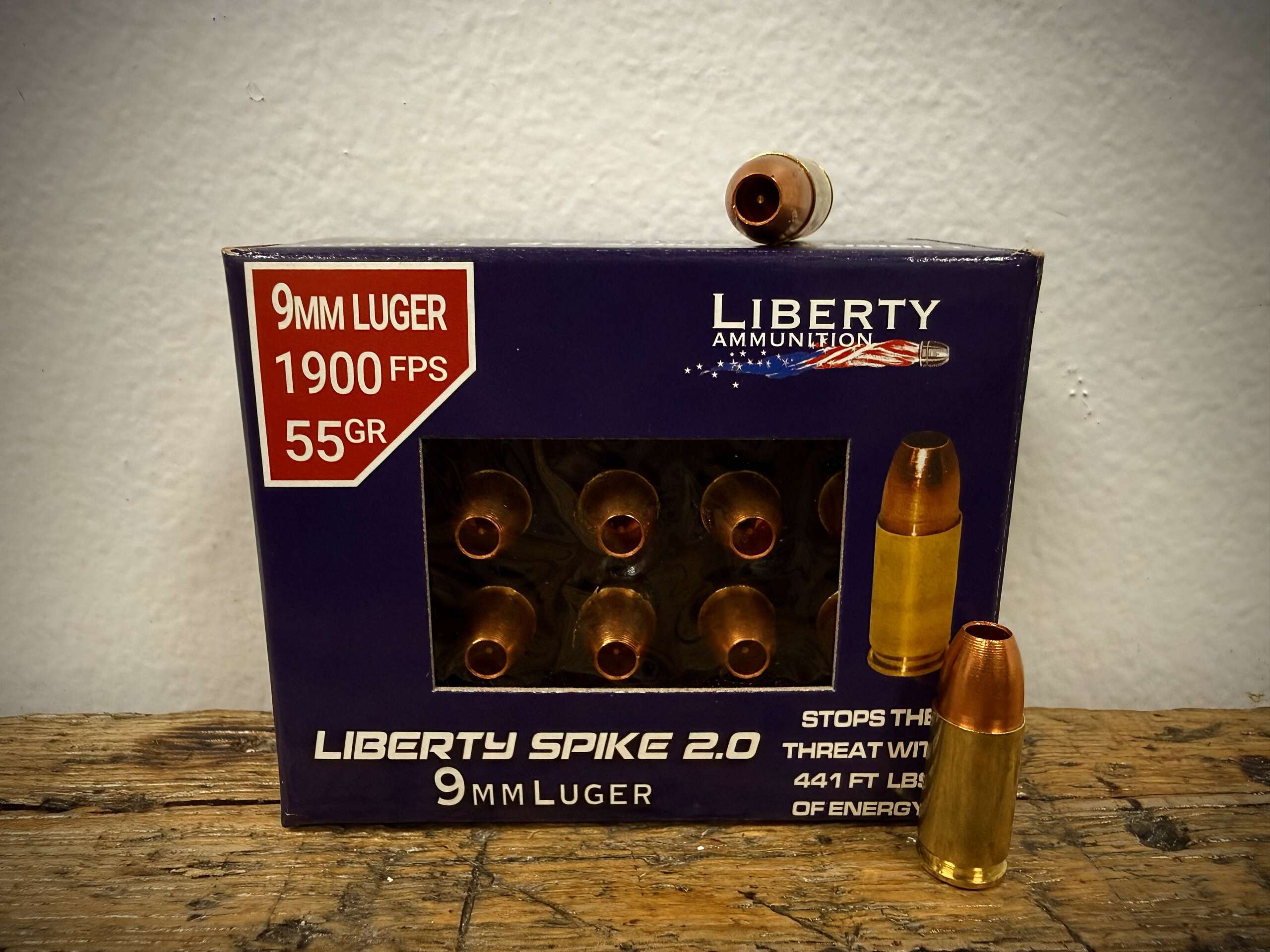 Liberty Spike 9mm Luger Ammo 55 Grain