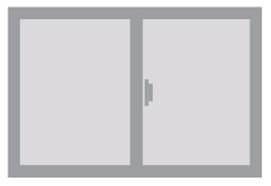 United 5900 Series New Construction Sliding Window with Obscured Glass
