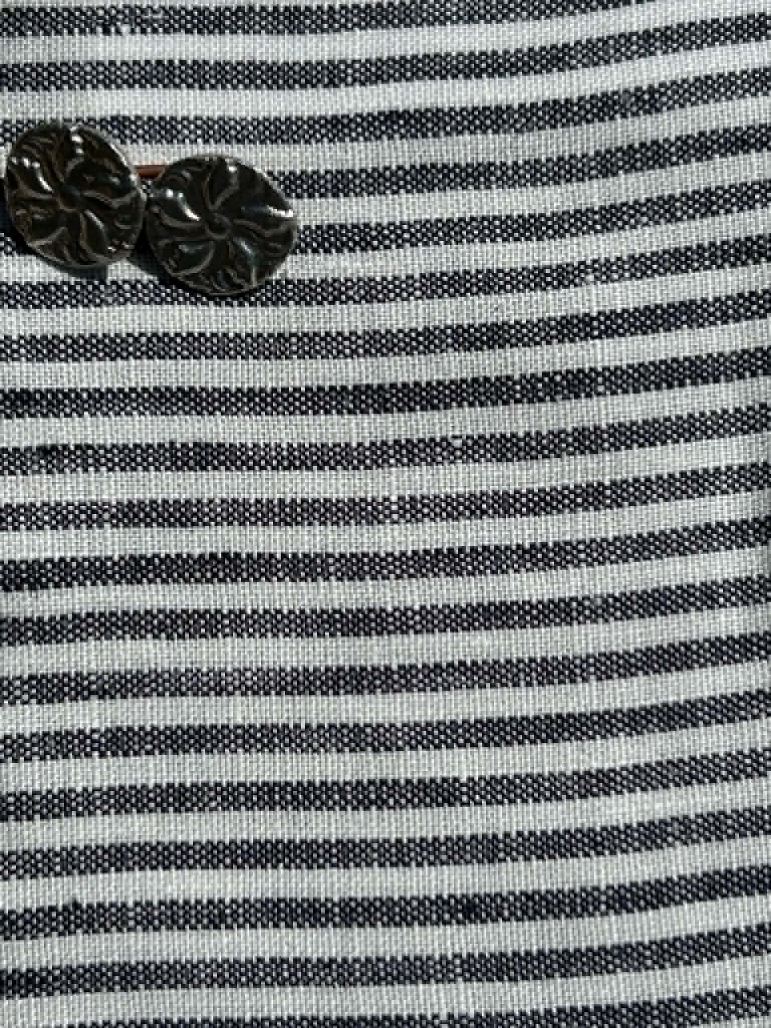 Black & White Stripe Linen, WLN 705
