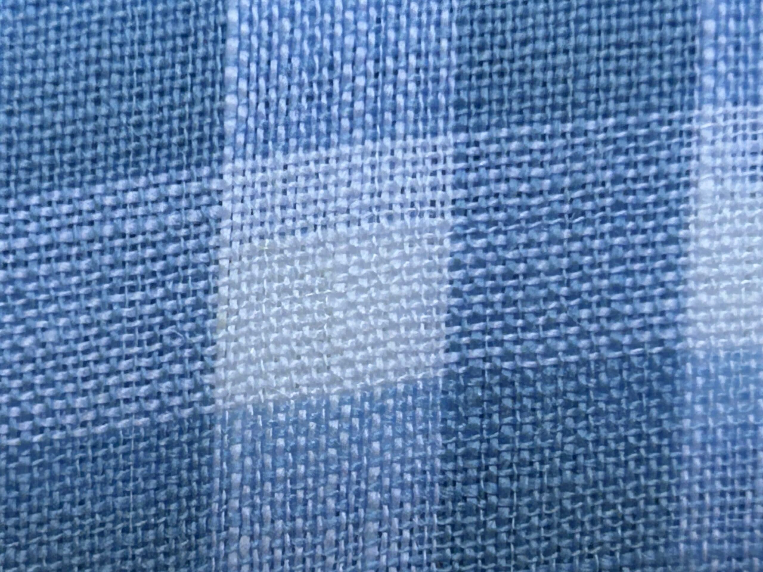 Light Blue & White Check Linen, WLN 121 - thumbnail 2