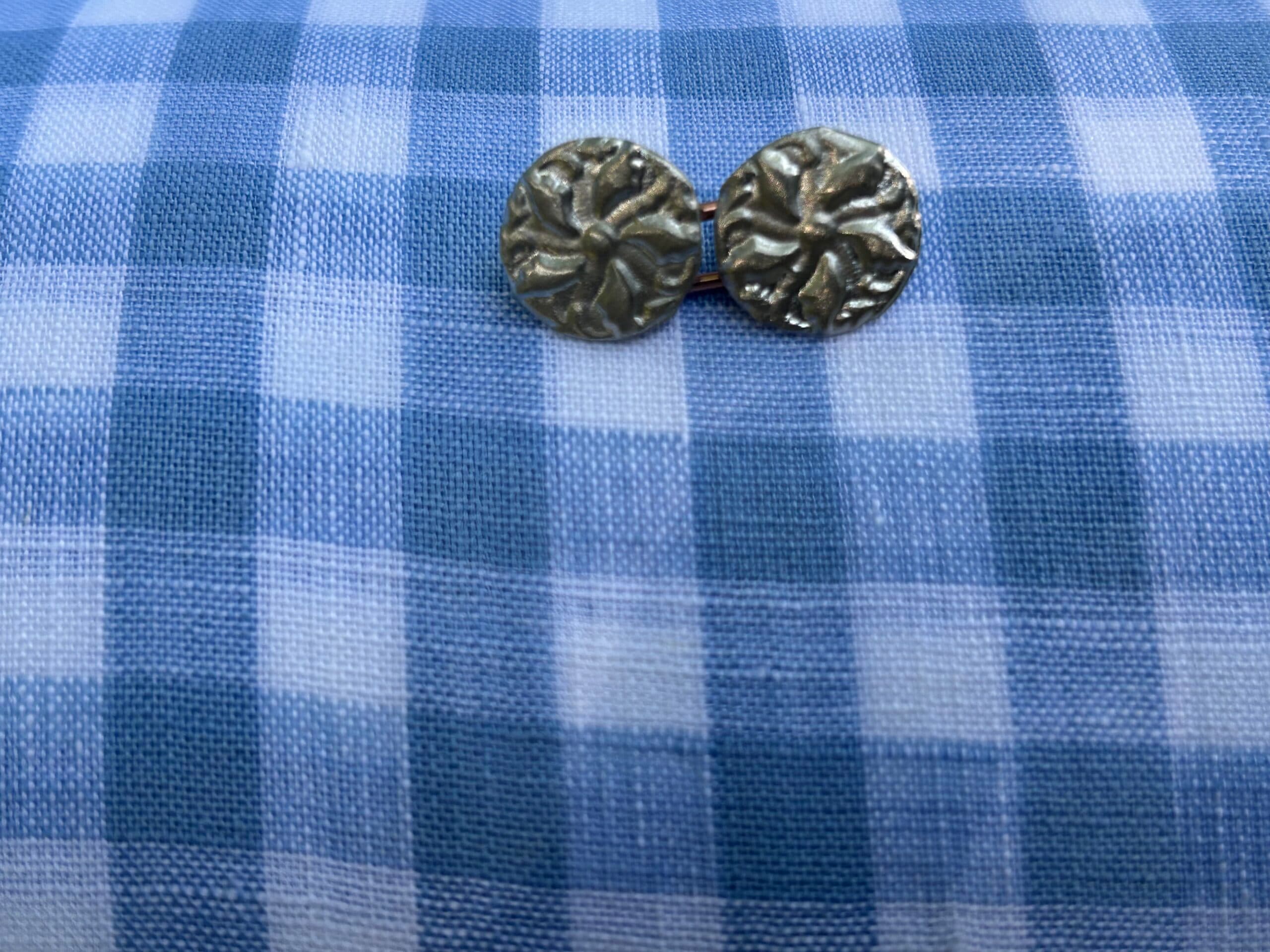 Light Blue & White Check Linen, WLN 121 - thumbnail 4