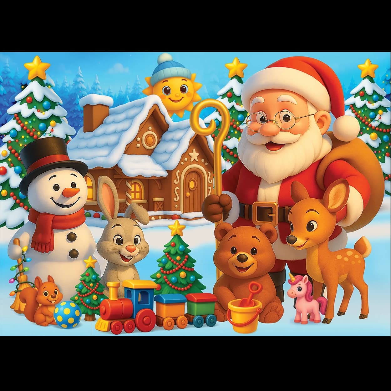 Wooden Puzzle SANTA CLAUS