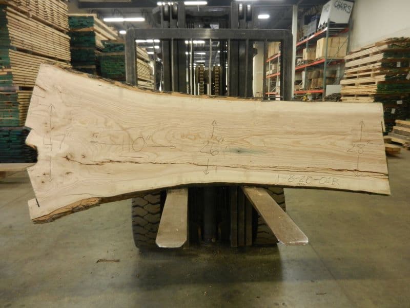 Ash Natural Edge Slab #1-8-20-01