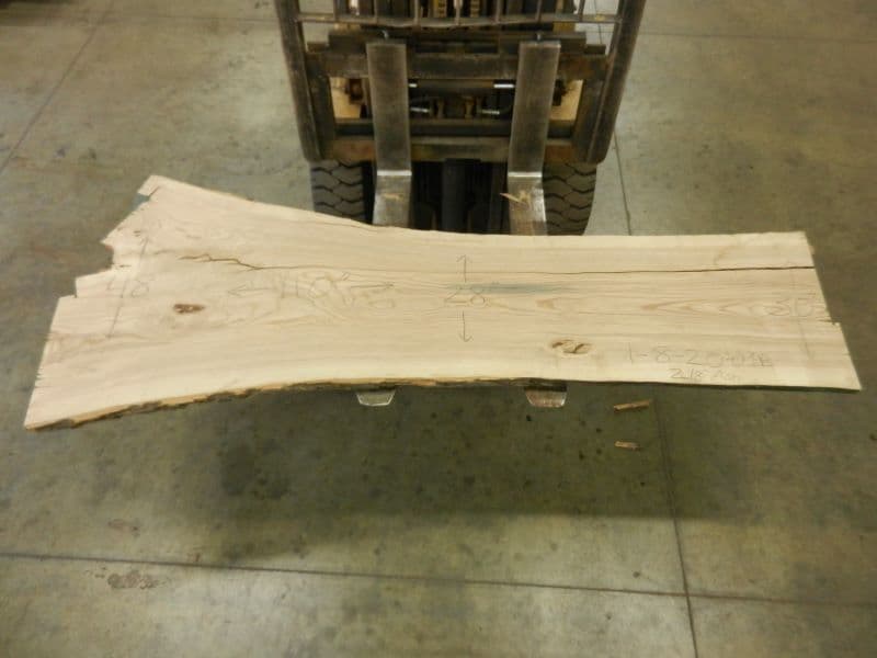 Ash Natural Edge Slab #1-8-20-01 - thumbnail 2