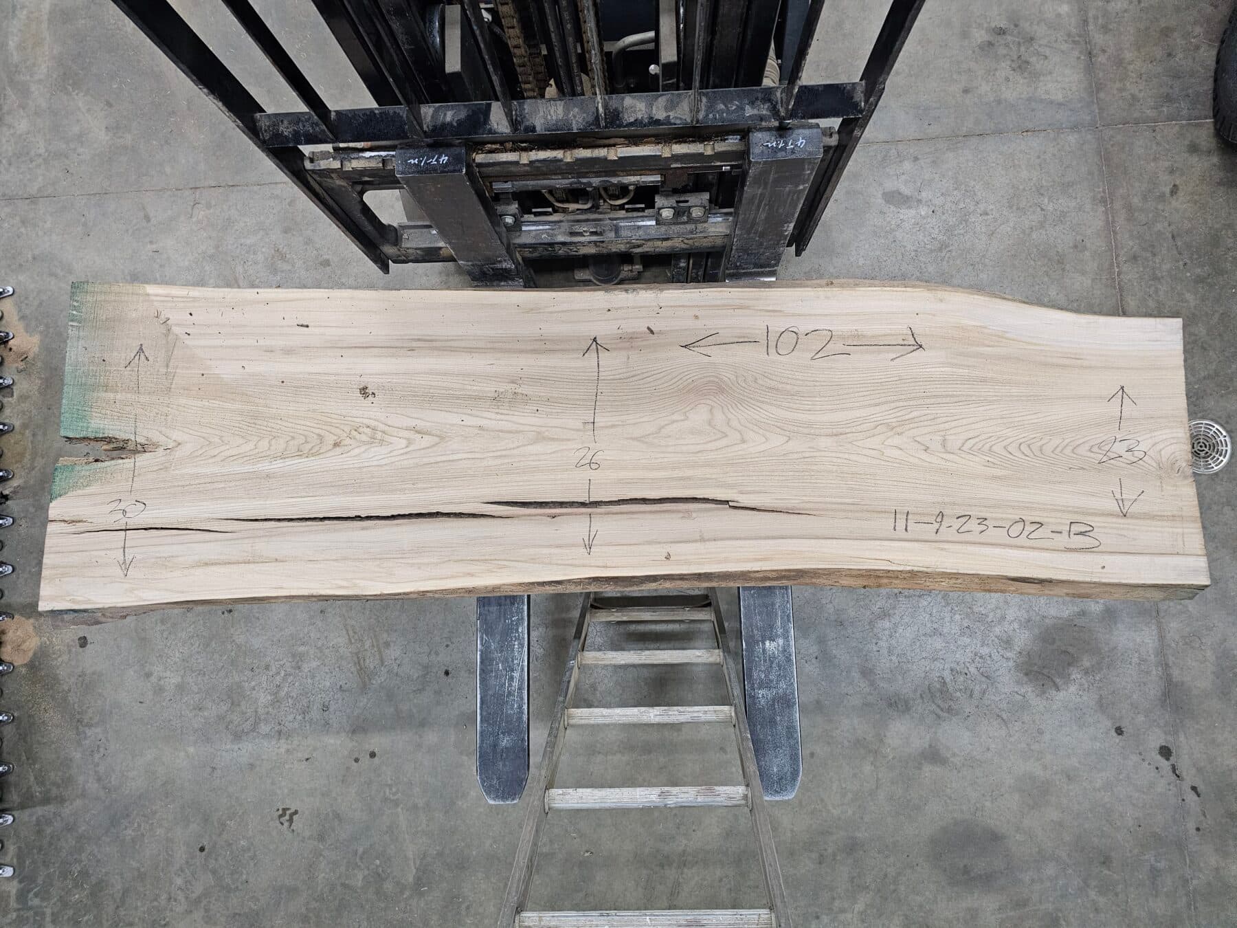 Ash Natural Edge Slab #11-9-23-02 - thumbnail 2