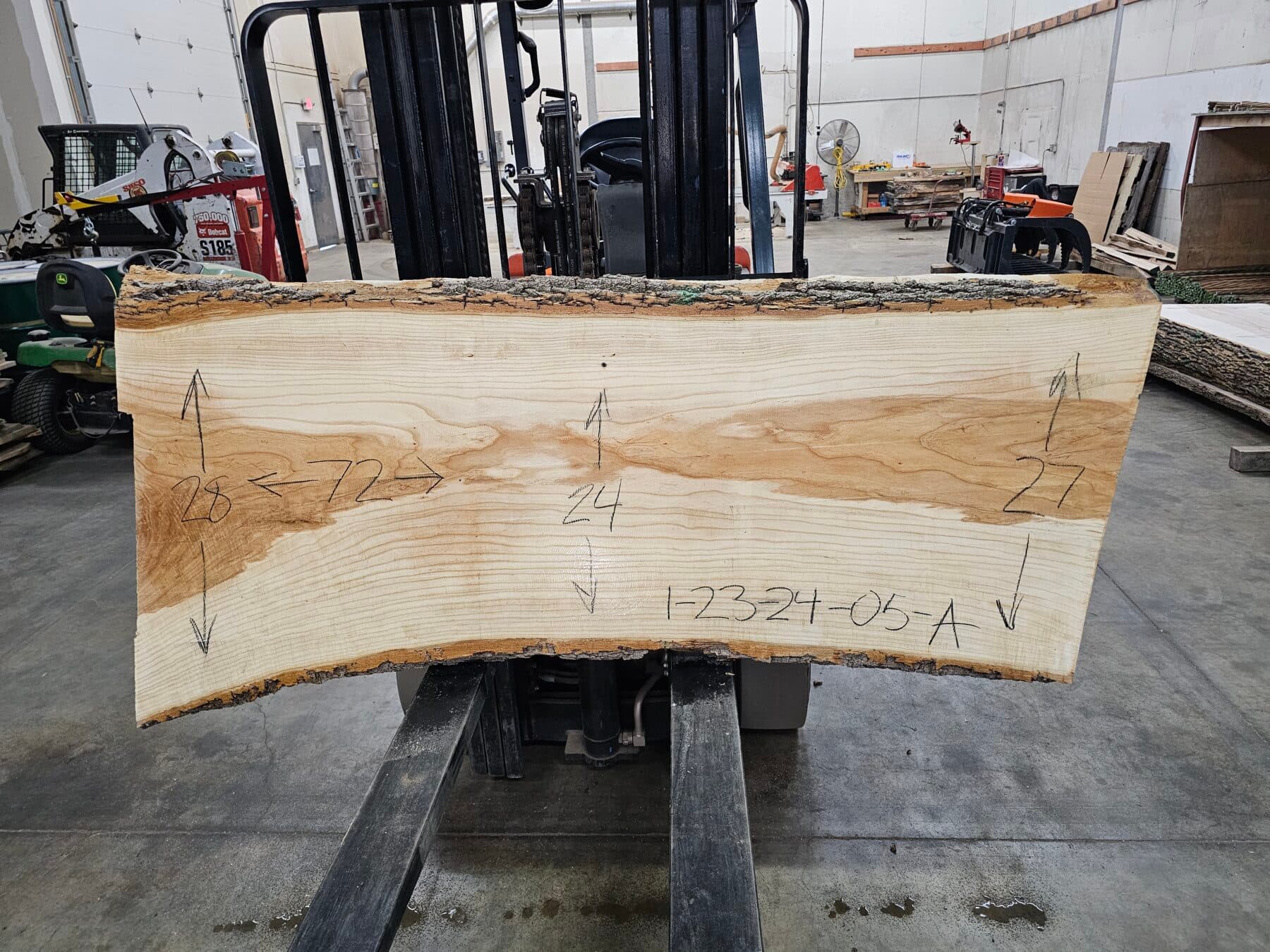 Ash Natural Edge Slab #1-23-24-05