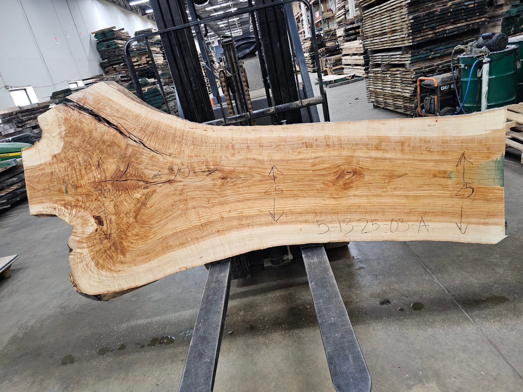 Ash Natural Edge Slab #5-13-25-03