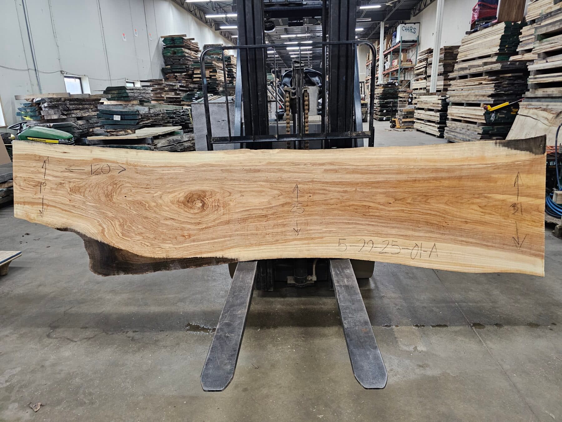 Ash Natural Edge Slab #5-29-25-01