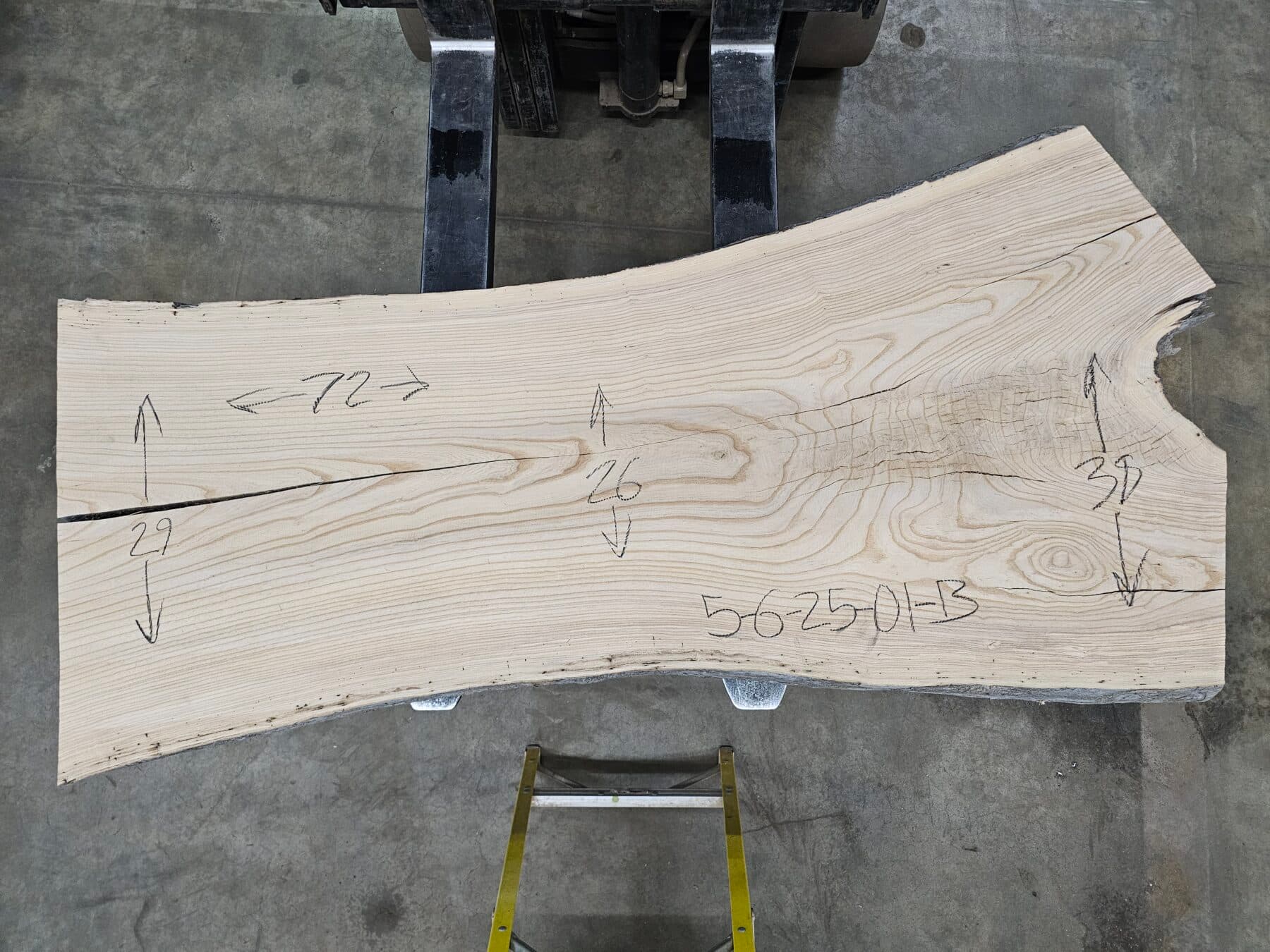 Ash Natural Edge Slab #5-6-25-01 - thumbnail 2