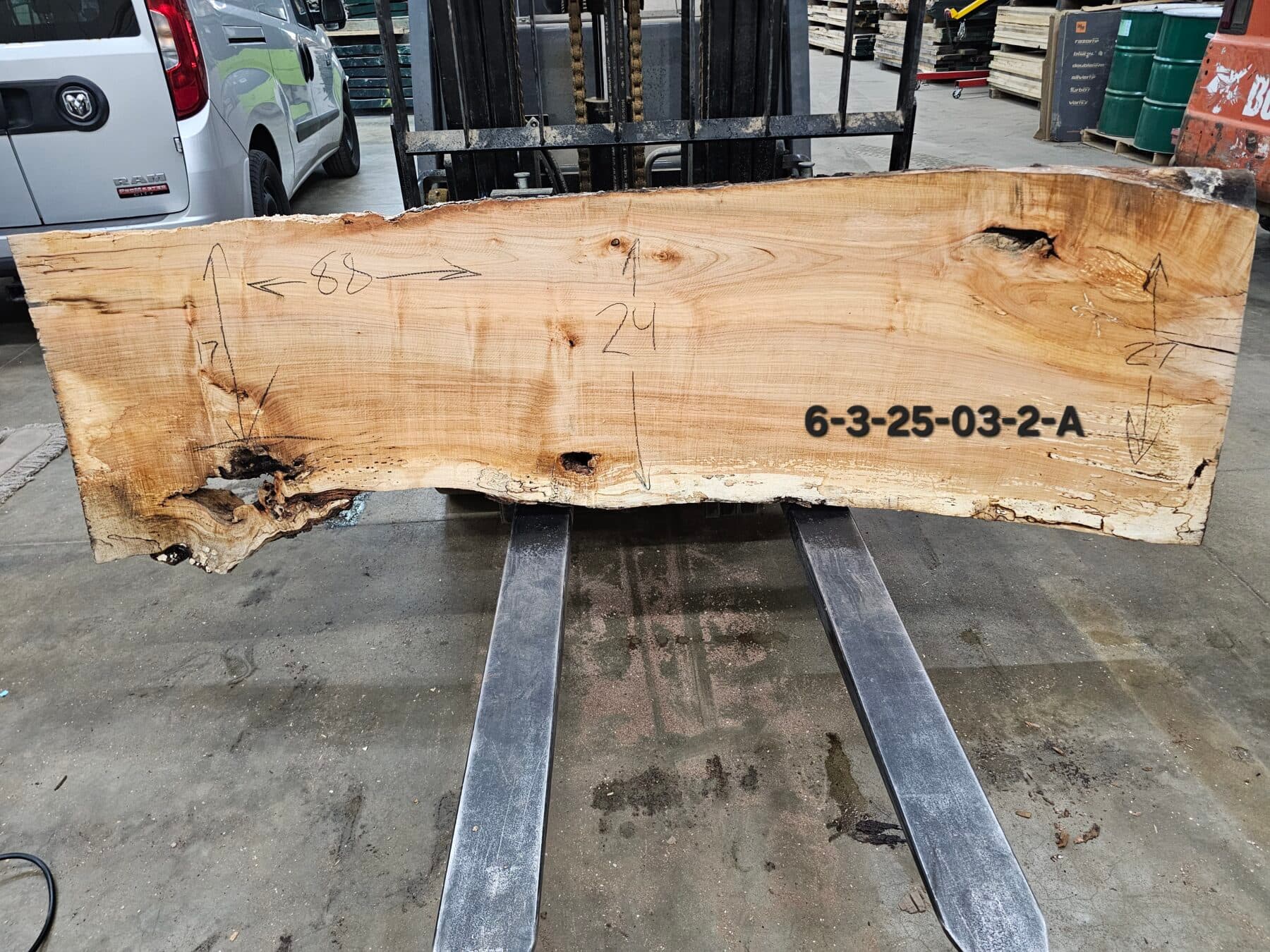 Silver Maple Natural Edge Slab #6-3-25-03-2