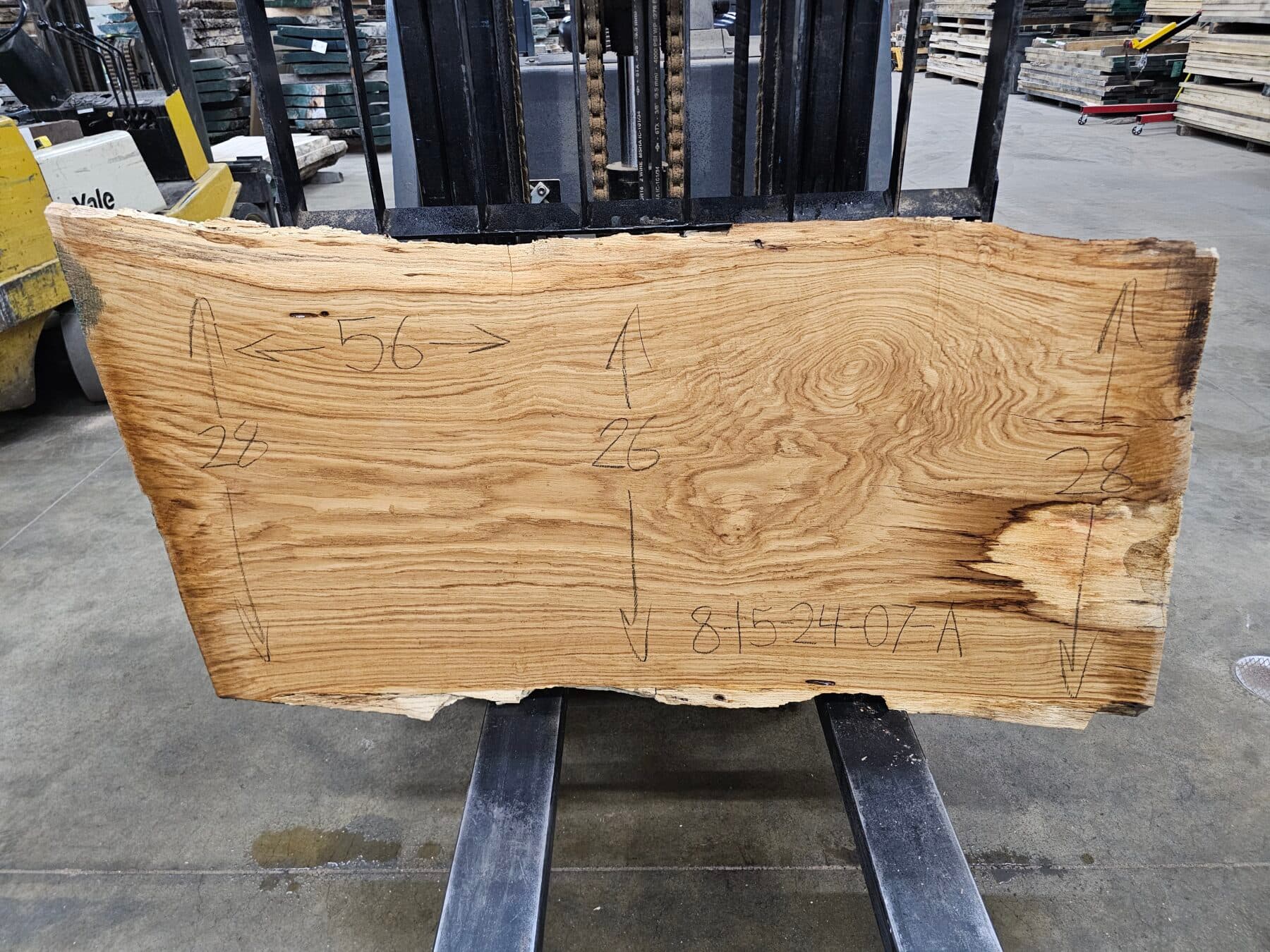White Oak Natural Edge Slab #8-15-24-07