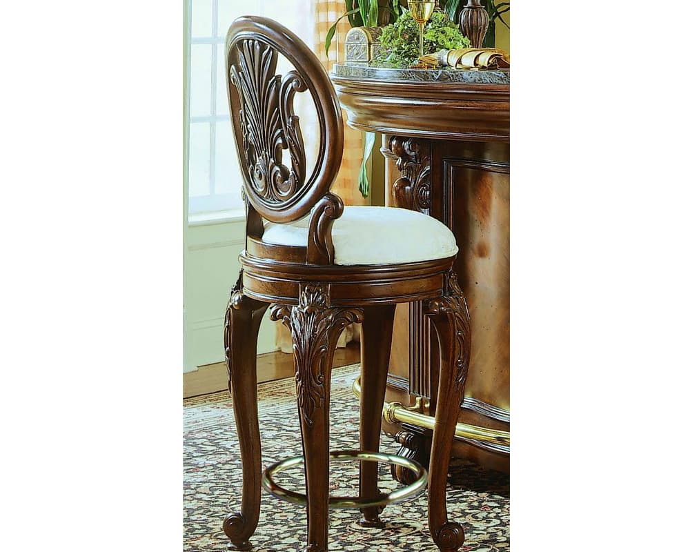 Barstool BST28 – Finely Carved Seat Back