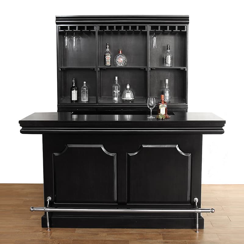 Black Modern Bar Counter and Cabinet – Bar WNL130 - thumbnail 2