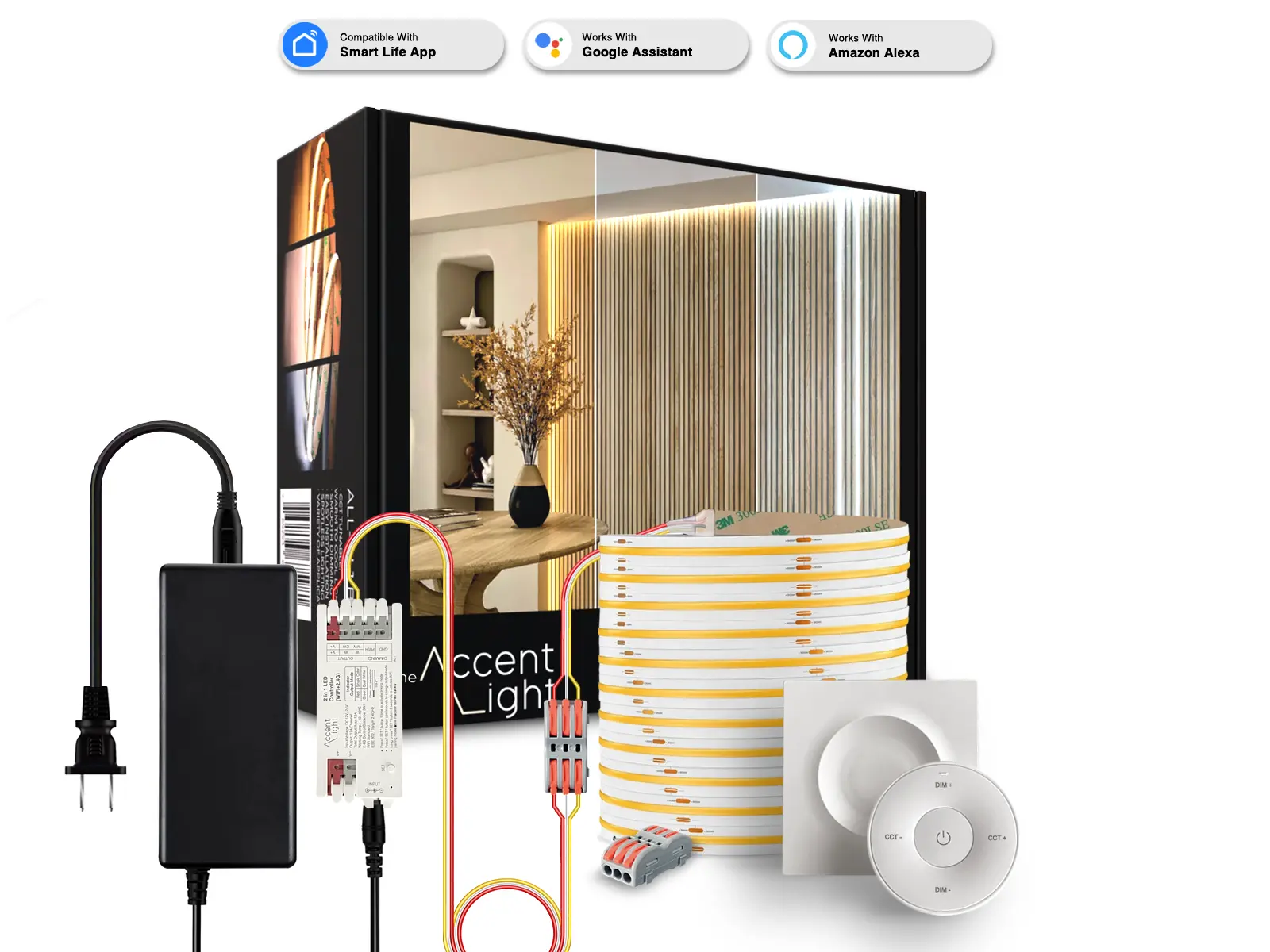 Tunable White LED Strip Bundle (Adjustable Color Temperature)
