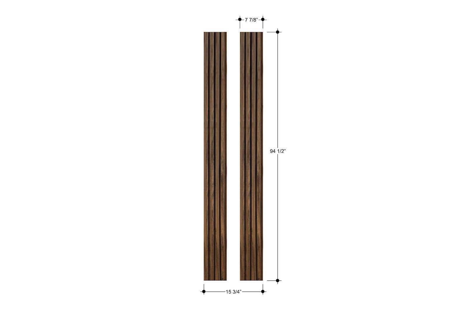Walnut Exterior Slat Wall Panels - thumbnail 7