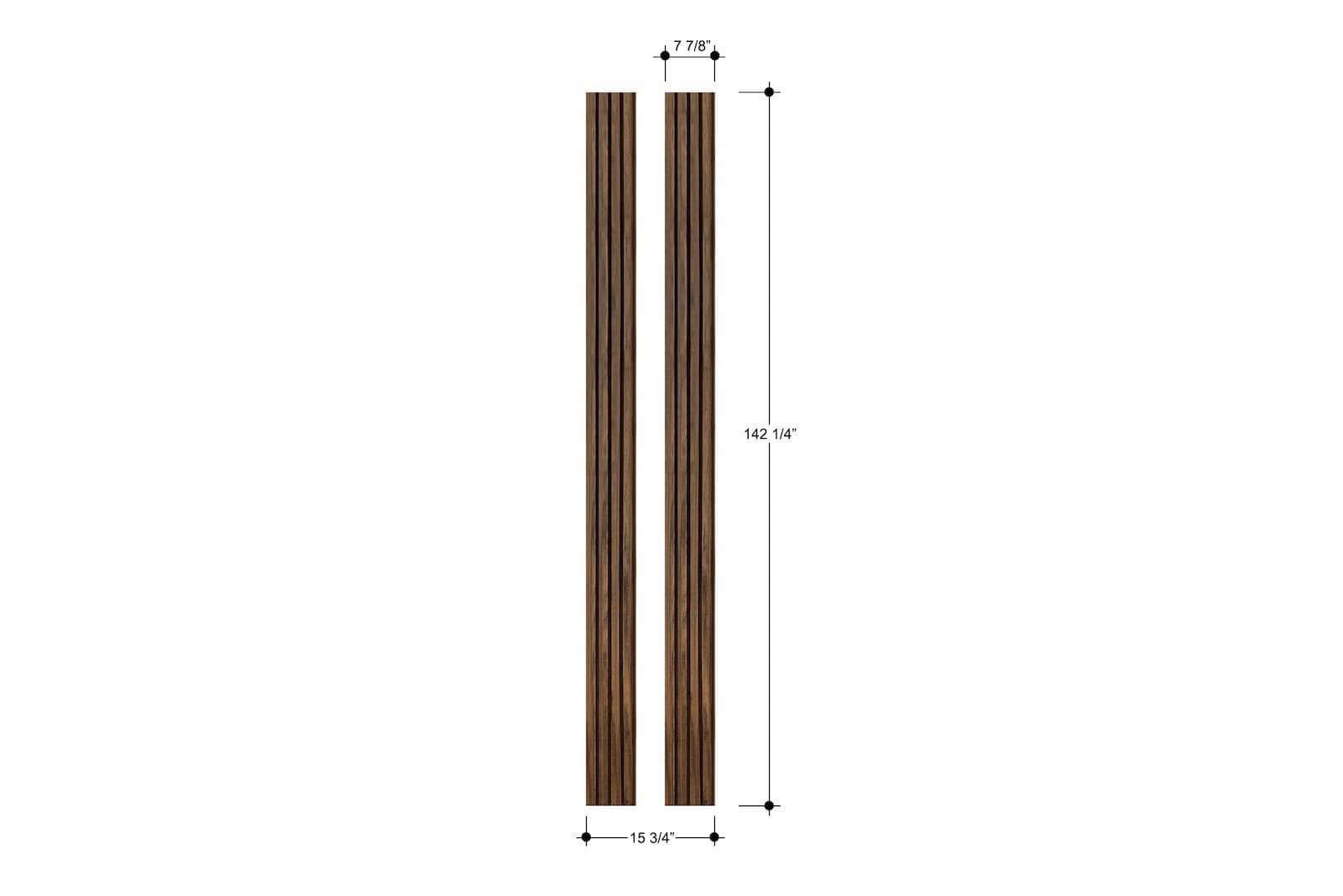 Walnut Exterior Slat Wall Panels - thumbnail 9