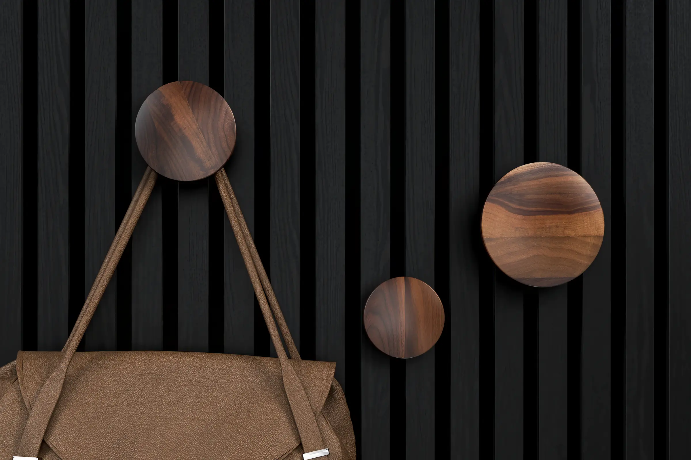 Walnut Slat Wall Wooden Hanger