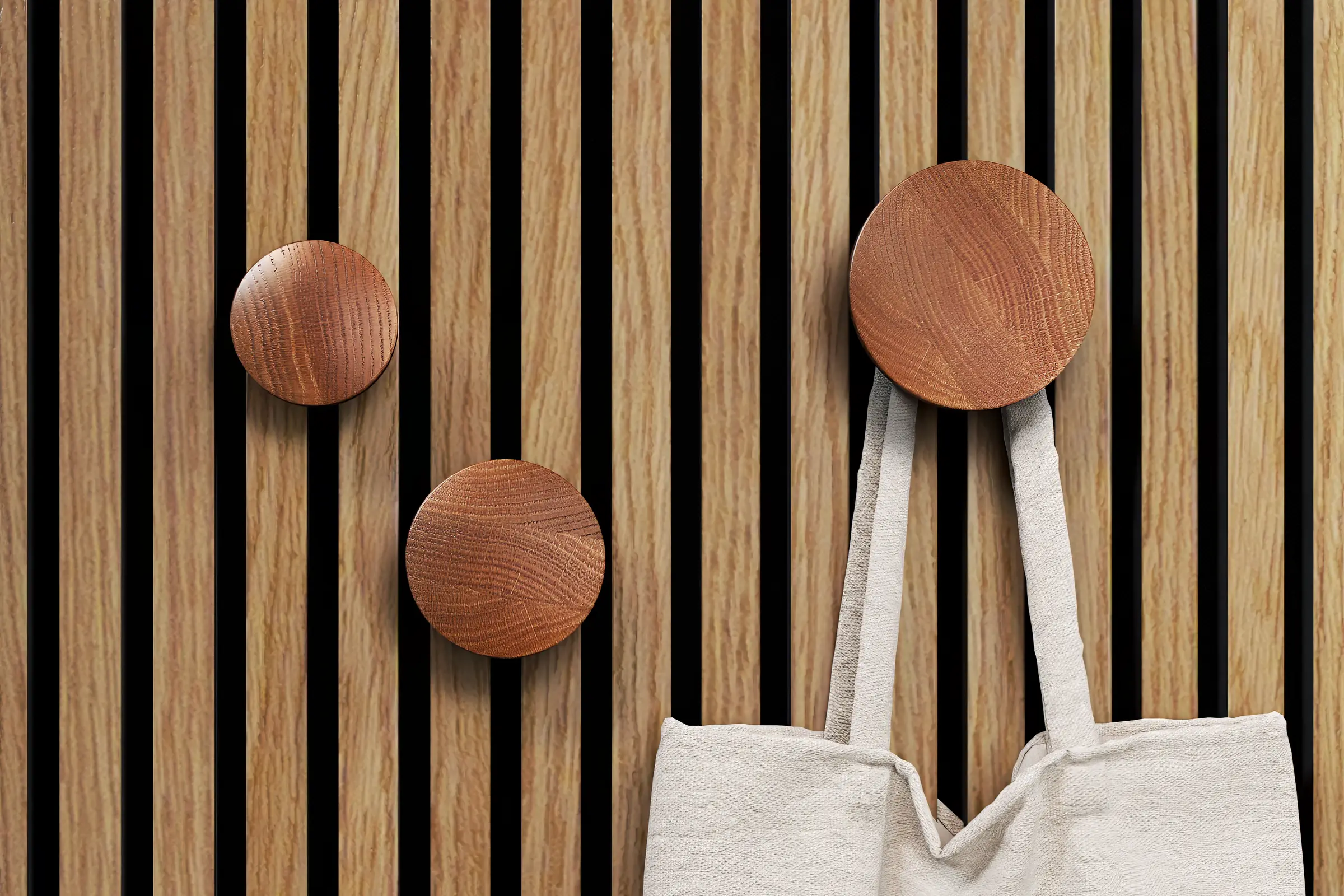 Red Oak Slat Wall Wooden Hanger