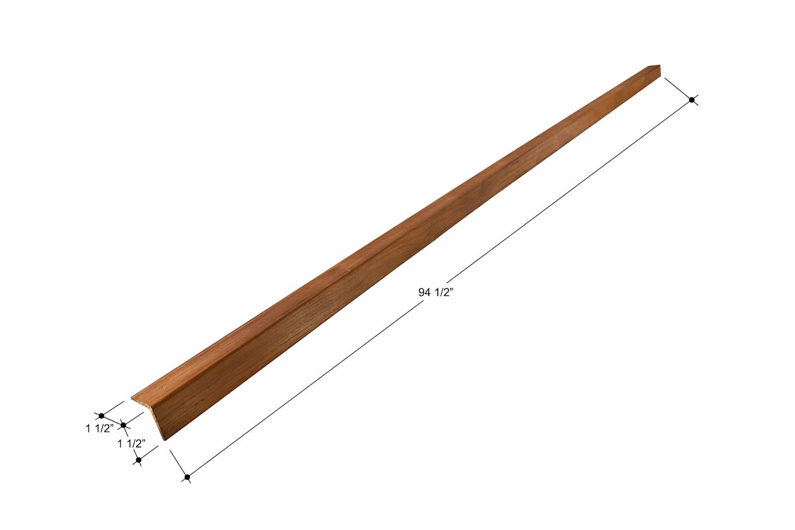 Thermally Modified Teak Wood Corner Trim - thumbnail 4