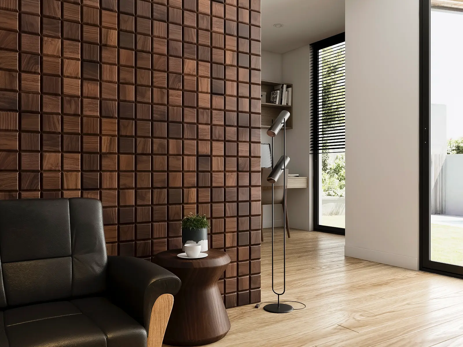 Walnut Chocolate Bar 3D Wall Panels
