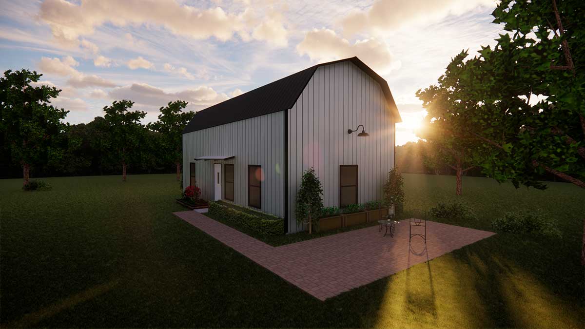 The Linde – 680 SF Gambrel Barn Style - thumbnail 3