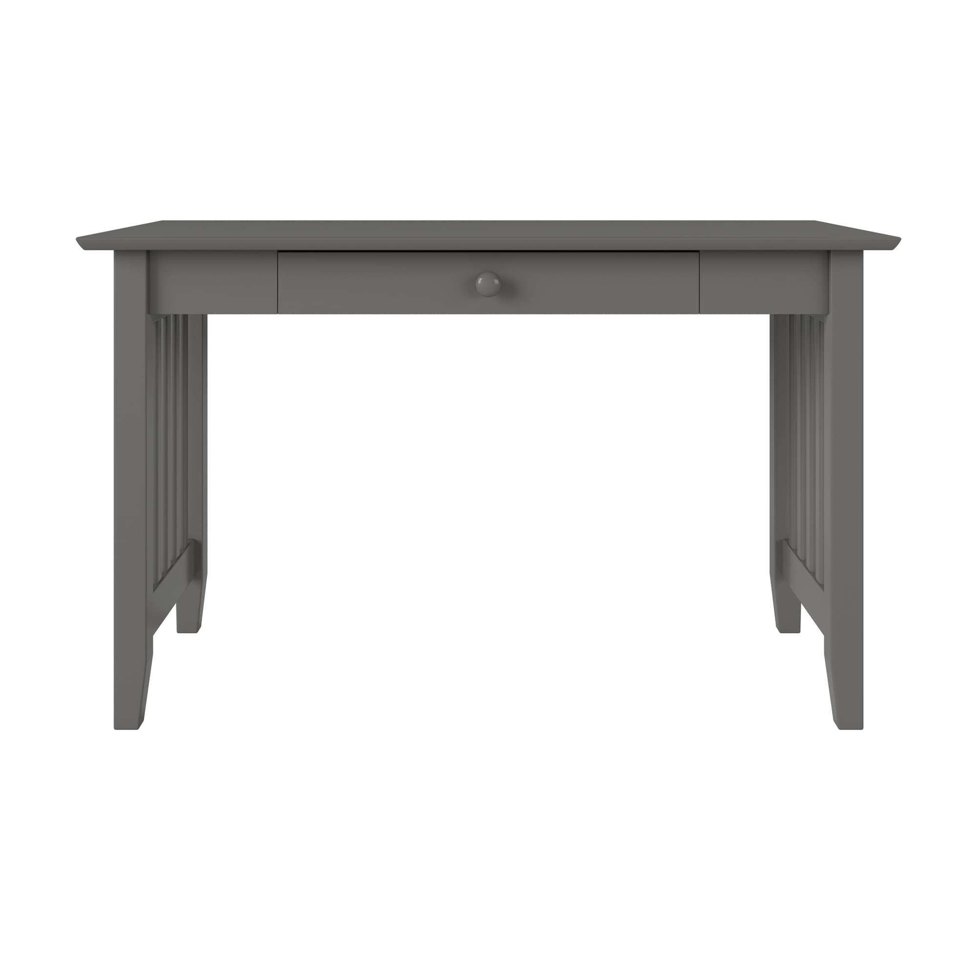 Mission Solid Wood Writing Desk with Drawer in Grey - thumbnail 8