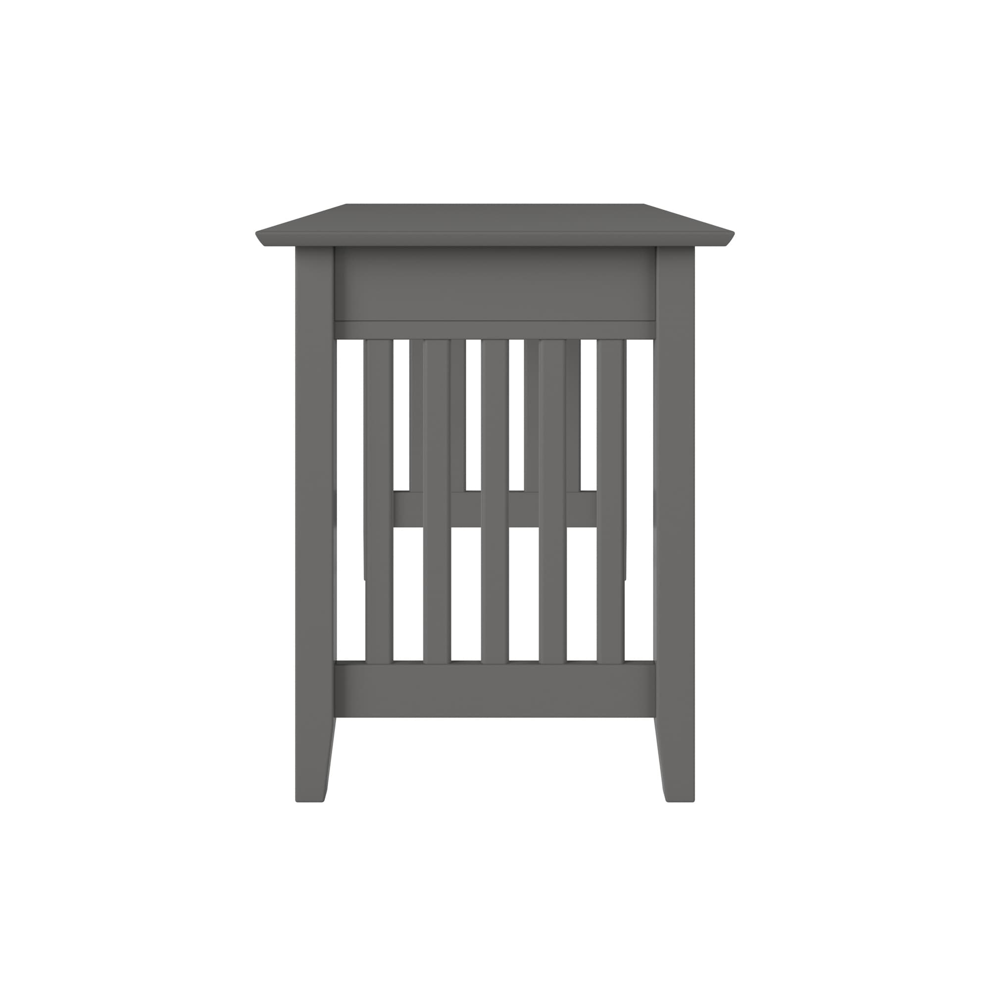 Mission Solid Wood Writing Desk with Drawer in Grey - thumbnail 9